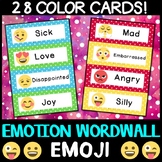 Word Wall: Emoji Feelings Emotions 28 color cards