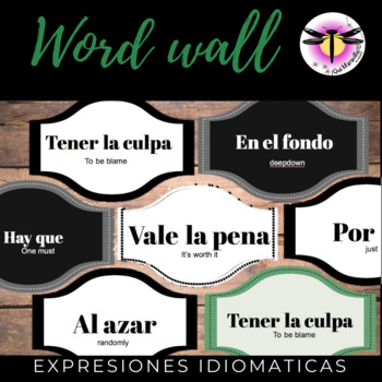 Preview of Spanish Word Wall: Expresiones _ Frases Idiomáticas en español