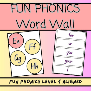Preview of Word Wall- FUN PHONICS LEVEL 1 ALIGNED!