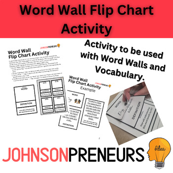 Preview of Word Wall Flip Chart Activity