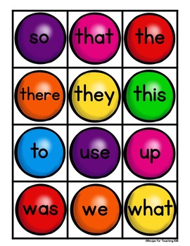 Word Wall Word Game by Recipe for Teaching | Teachers Pay Teachers