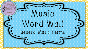 Preview of Music Word Wall- General Music Terms (Purple Background)