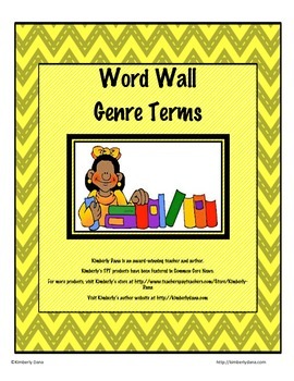 Preview of Word Wall Genre Term Cards