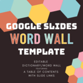 Word Wall Google Slides Template