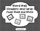 Word Wall Header and Cards - Small Black and White
