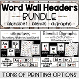 Word Wall Headers with Pictures | Alphabet, Blends & Digra