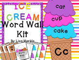 Word Wall Alphabet Kit Ice Cream Theme for Preschool or Ki