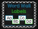 Word Wall Labels -- Blue and Green