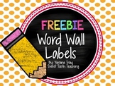 Word Wall Labels-Chalkboard