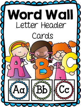 Preview of Word Wall Letter Header Cards FREEBIE!