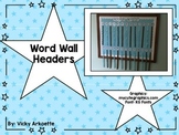Word Wall Letters- Blue Stars