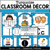 Classroom Décor: Turquoise – Labels, Word Wall Letters & A