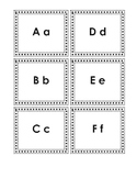 Word Wall Letters - Black and White Polka Dot