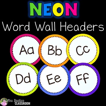 Preview of Word Wall Letters | Bright Classroom Decor