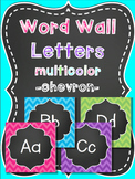 Word Wall Letters - Chalkboard with Chevron - Brights