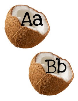 Preview of Word Wall Letters Coconuts