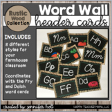 Word Wall Letters (Farmhouse Rustic Wood)
