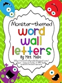Word Wall Letters - Monster Theme