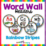 Word Wall Letters / Headers - Rainbow