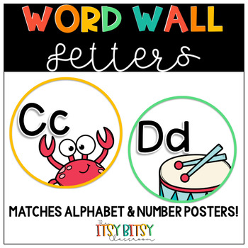 Preview of Word Wall Letters - Rainbow - Bright Color - Simple - Classroom Decor - Bulletin