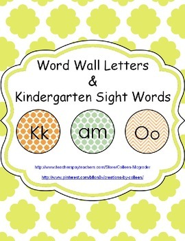 Preview of Word Wall Letters & Sight Words in Quatrefoil {editable}