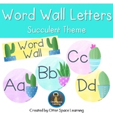 Word Wall Letters - Succulent Theme