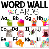 Word Wall Letters and Alphabet Cards with Real Pictures