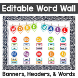 Word Wall Banner, Word Wall Letters & Sight Word Cards - B