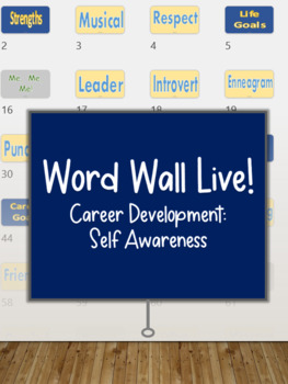Preview of Word Wall Live! Career Development - Self Awareness Vocabulary Review, Word Wall
