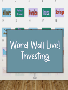 Preview of Word Wall Live! Vocabulary Review Game - Investing, Financial Advising, Stocks