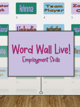 Preview of Word Wall Live! Vocabulary Review Game -Career, Employment Skills, Job Interview