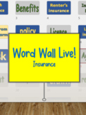 Word Wall Live! Vocabulary Review Game - Insurance, Life S