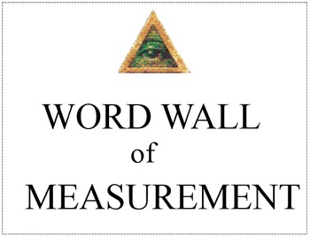 Preview of Word Wall (Measurement)
