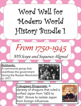 Preview of Word Wall Modern World History 1 Bundle