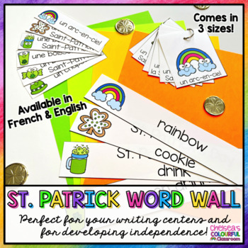 Preview of Word Wall | Mur de mots | St. Patrick's Day | Saint-Patrick | Mots étiquettes