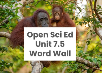 Preview of Word Wall - Open Sci Ed Unit 7.5 Ecosystem Dynamics & Biodiversity