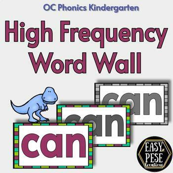 Preview of Word Wall: OpenCourt High-Frequency Words - Kindergarten