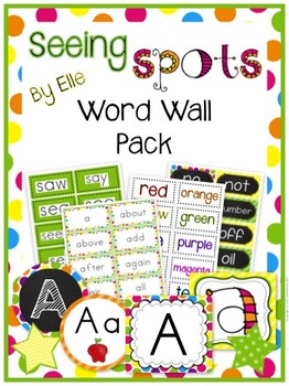 Preview of Word Wall Pack - Seeing Spots Theme {Bright and Polka Dot}