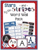 Word Wall Pack - Stars and Stripes Theme {Red, White, and Blue}