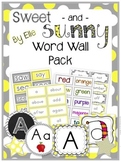 Word Wall Pack - Sweet and Sunny Theme {Yellow and Grey}