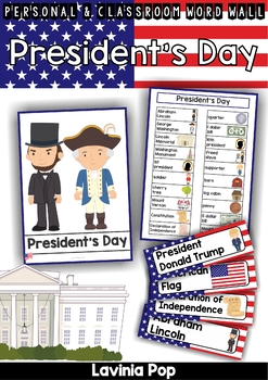 Preview of President's Day Word Wall FREE