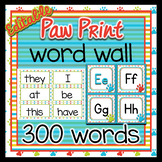 Word Wall Puppy Paw Print theme