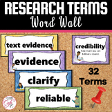 Word Wall - Research Terms