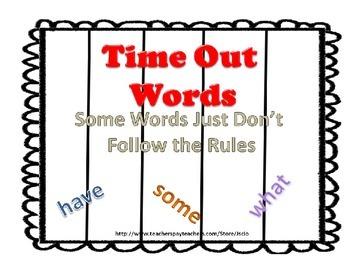 Preview of Word Wall {Rule Breaker Words}