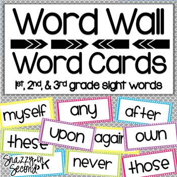Preview of Word Wall Sight Words for 1st-3rd Grade