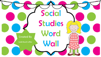 Preview of Word Wall: Social Studies Question Words