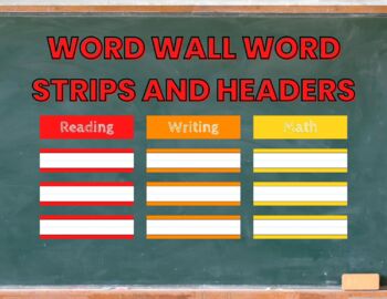 Preview of Word Wall Strips and Headers
