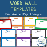 Word Wall Template with Printable and Digital Options