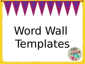Preview of Word Wall Templates - Editable!