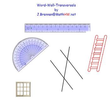 Preview of Word Wall - Transversals / Smart Notebook